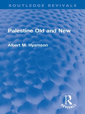 cover image of Palestine Old and New